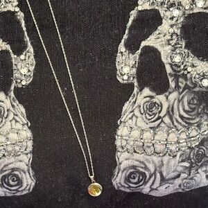 beautiful Sterling Silver 18” necklace with 4 leaf clover locket